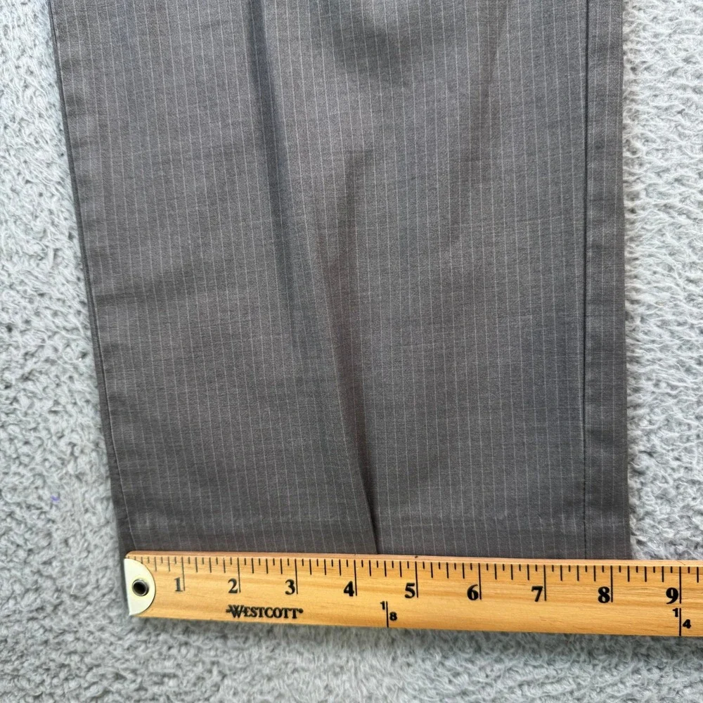 Banana Republic Mens Grey Pinstripe Dress Pants 30x30 Straight Chino Trousers